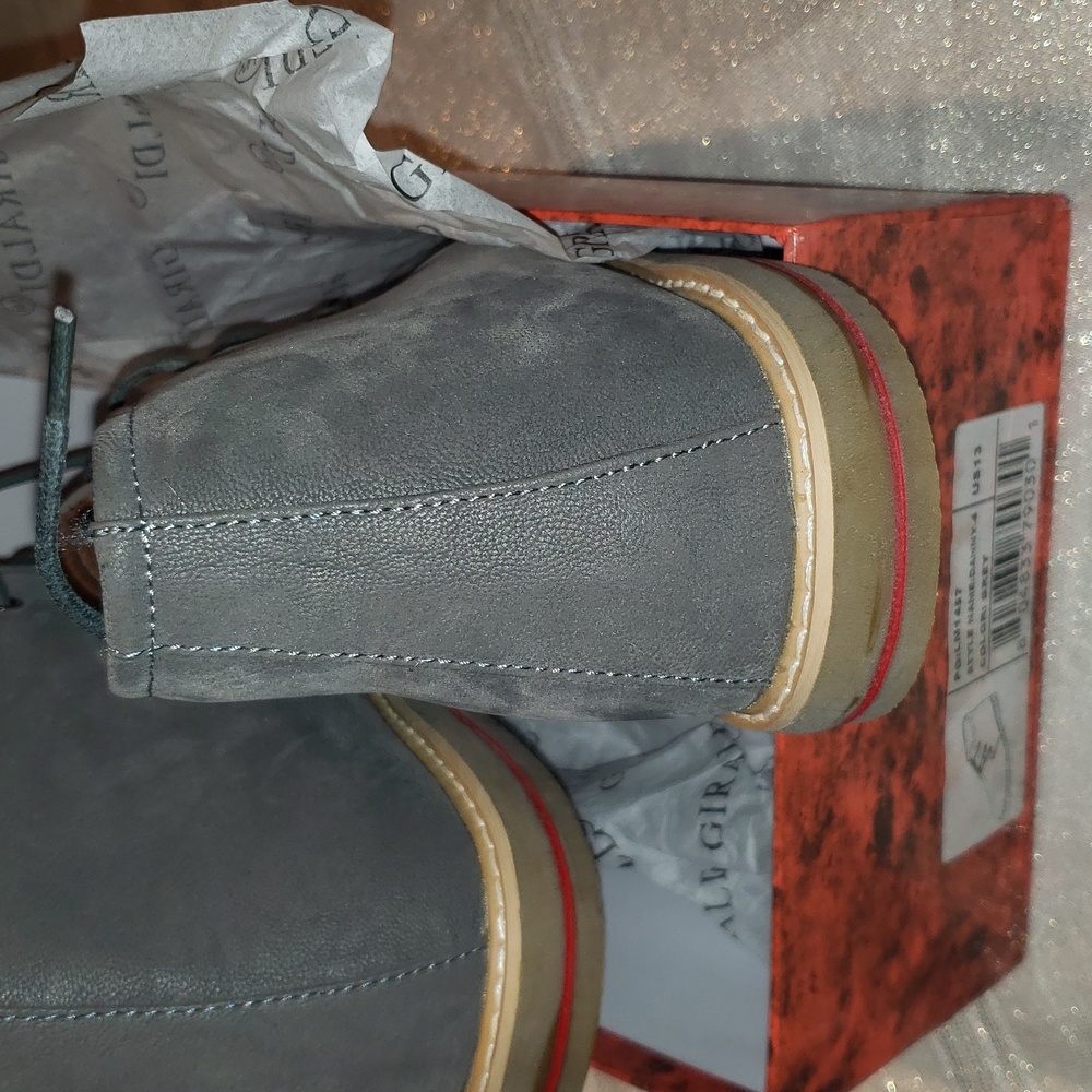 Giraldi NEW 'Danny-4' Chukka Boots Faux Suede NIB Grey Men's 13 - Picture 5 of 16